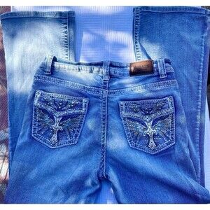 2000s Y Jeans Los Angeles Bootcut Jeans Juniors 13/14 Rhinestone Y2K Bling